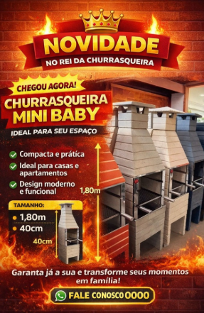 Churrasqueira de 40 centímentros Mini baby.